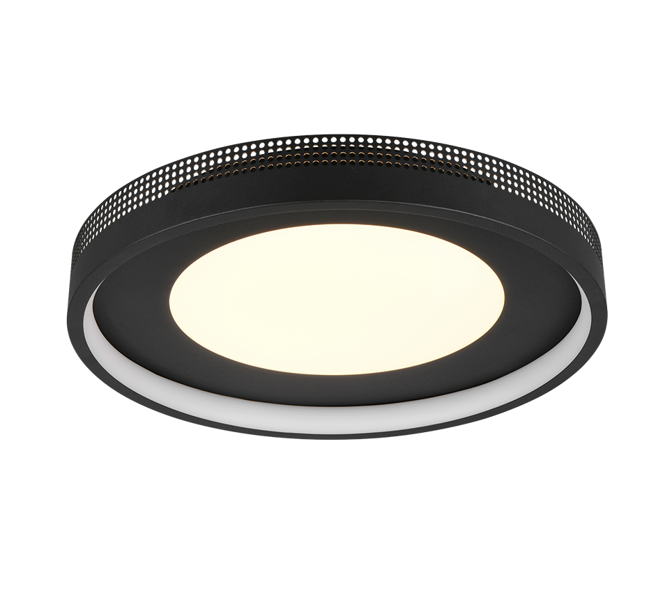 Plafoniera LED Premium Solea Black & Gold Ø40CM Echivalent 450W