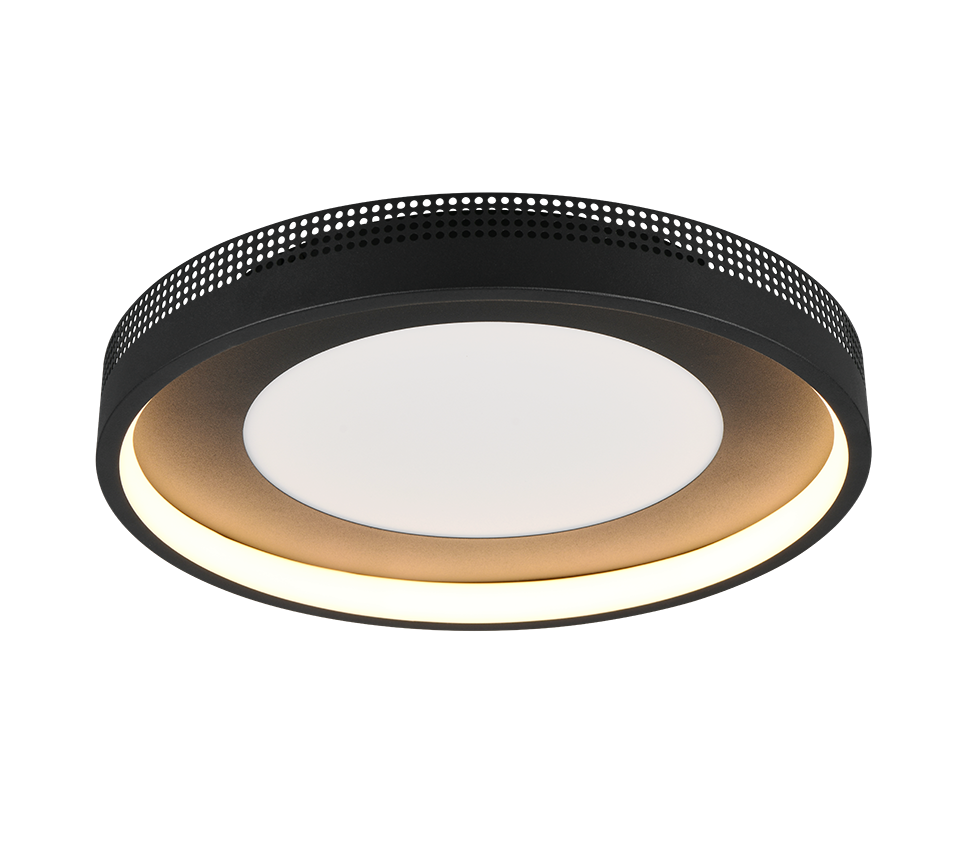 Plafoniera LED Premium Solea Black & Gold Ø40CM Echivalent 450W
