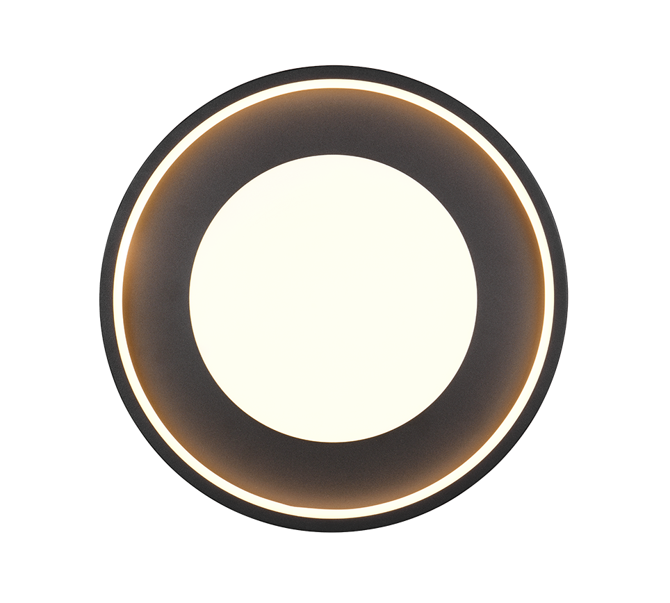 Plafoniera LED Premium Solea Black & Gold Ø40CM Echivalent 450W