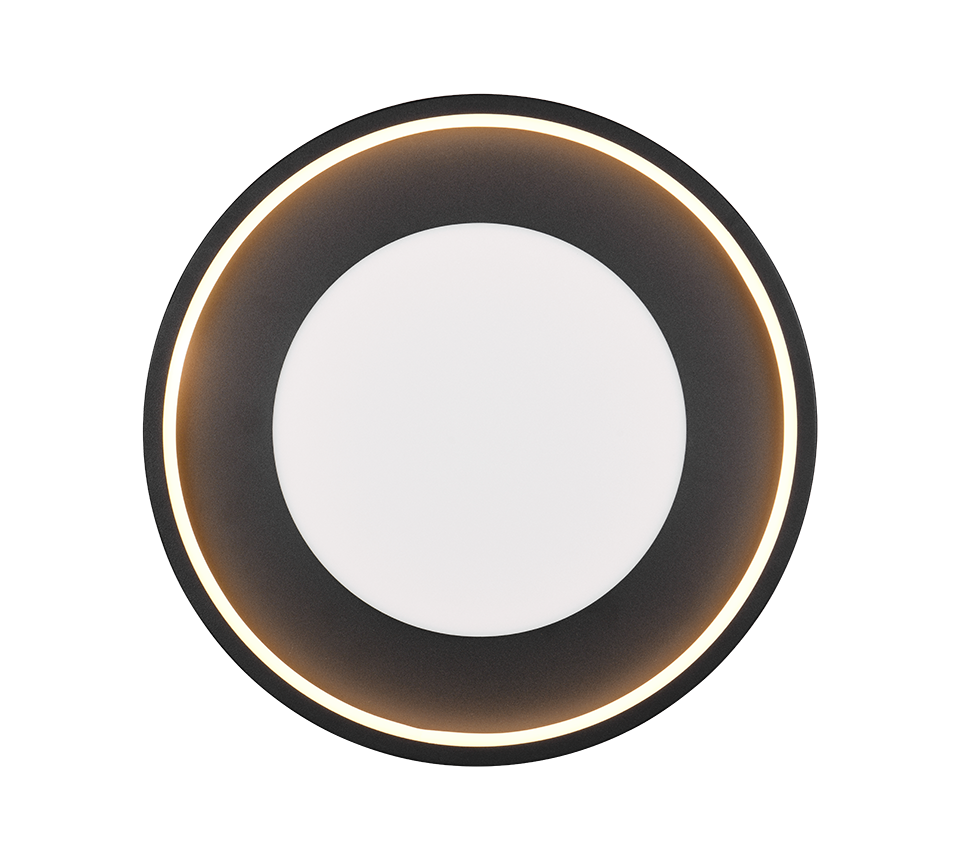 Plafoniera LED Premium Solea Black & Gold Ø40CM Echivalent 450W