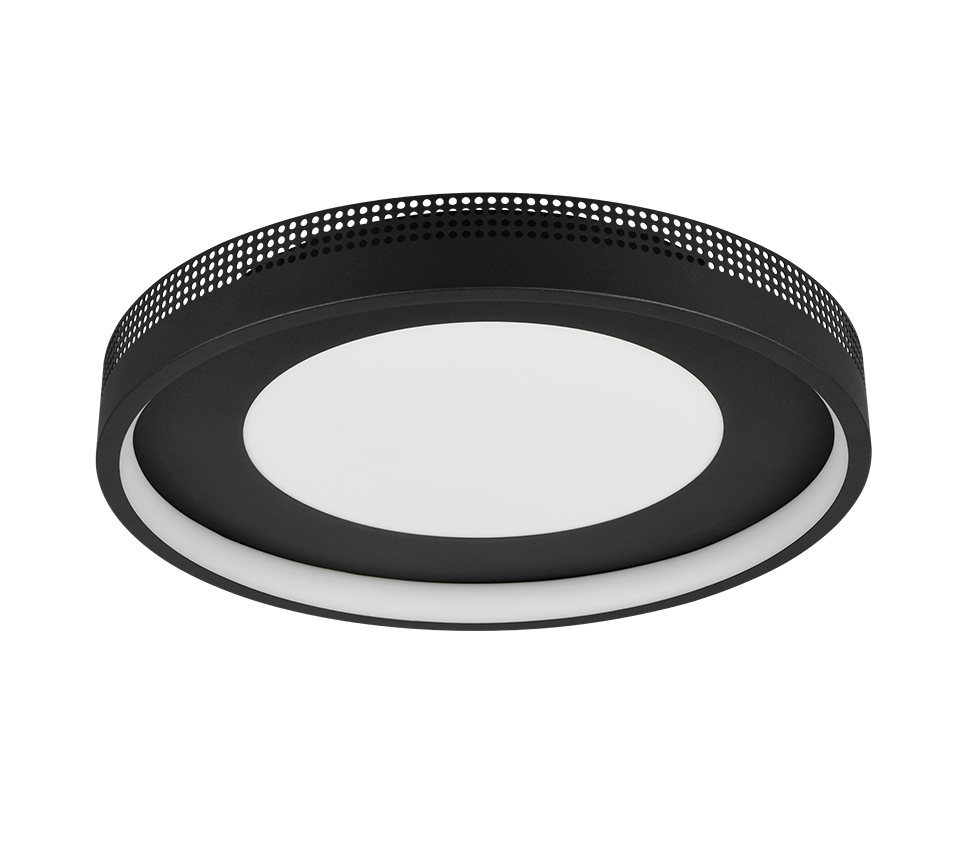 Plafoniera LED Premium Solea Black & Gold Ø40CM Echivalent 450W