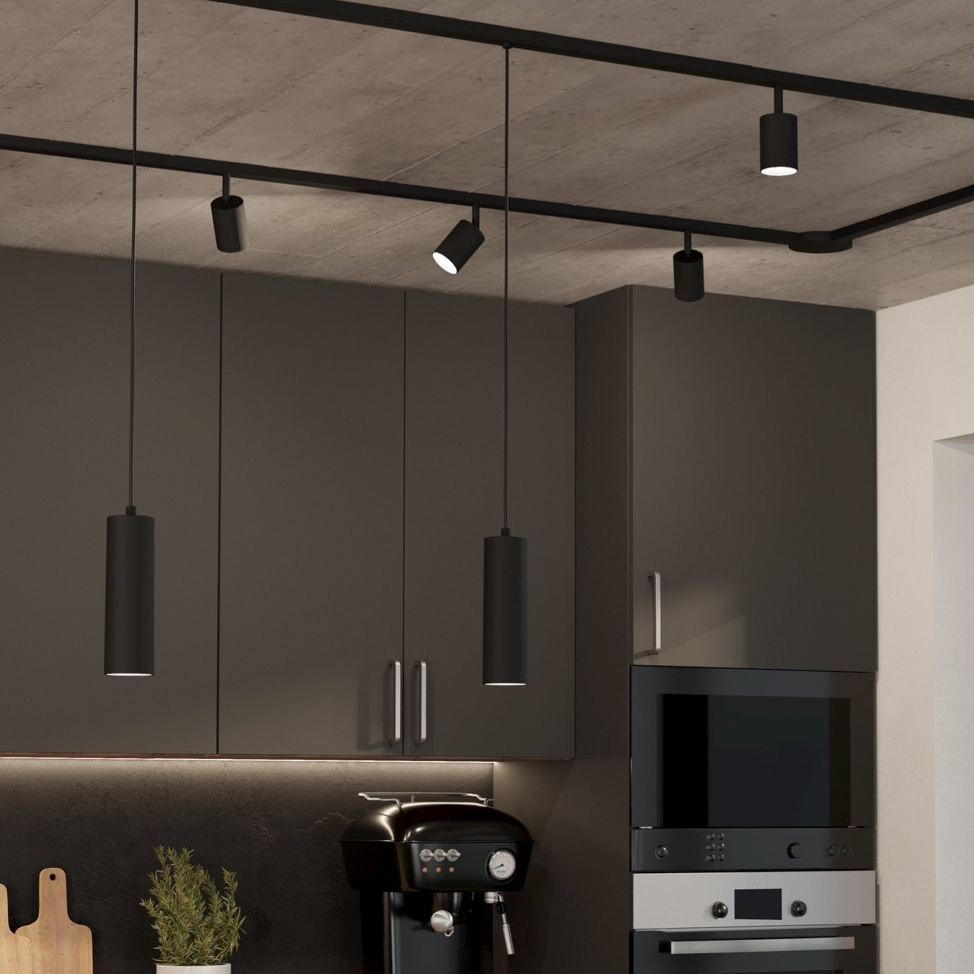 Pendul pe Sina EASYT PENDANT Black 1xGU10 Eglo