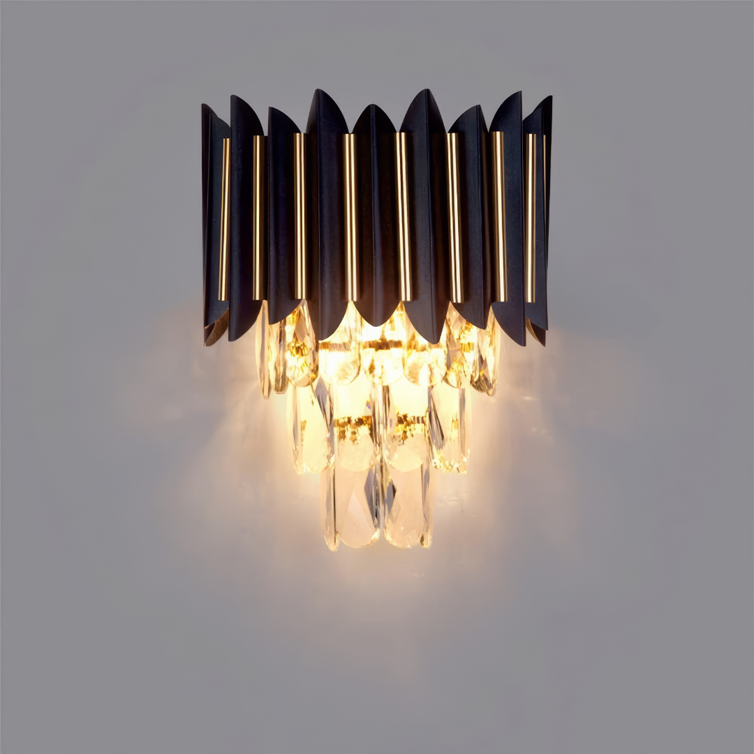 Aplica Perete Cristal 2xE14 Black Extravaganza