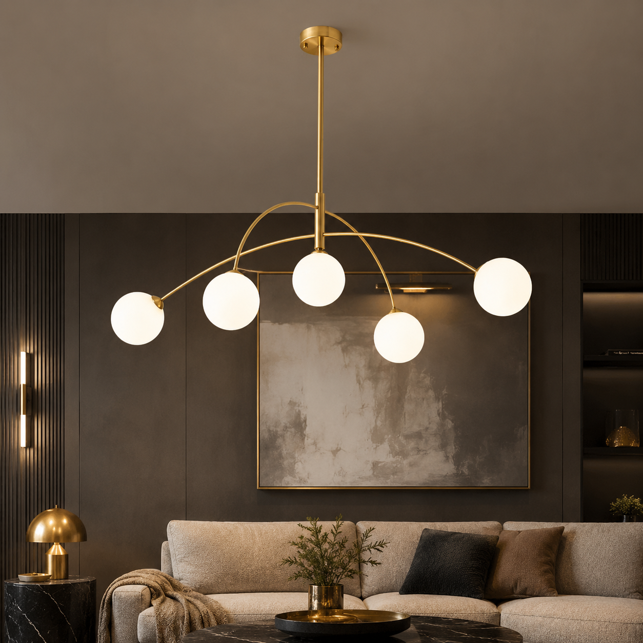 Lustra Abajur YORK 5xE27 Gold