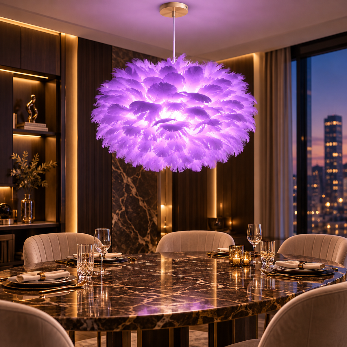 Lustra Luxury Feather Cloud Purple