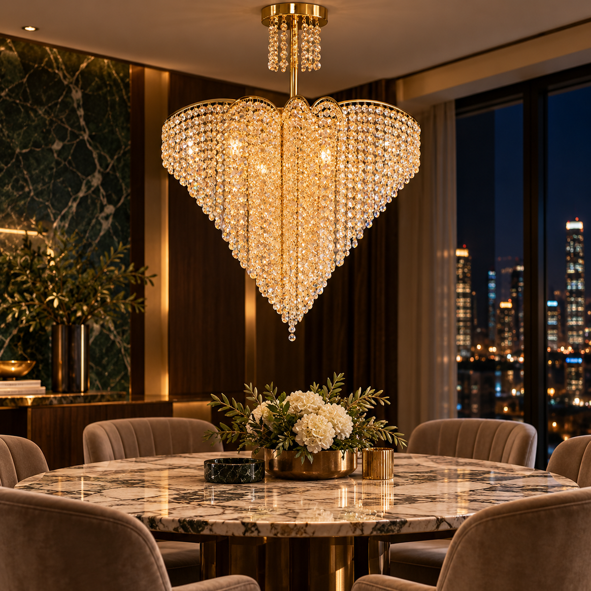 Lustra FREDA Gold Cristal