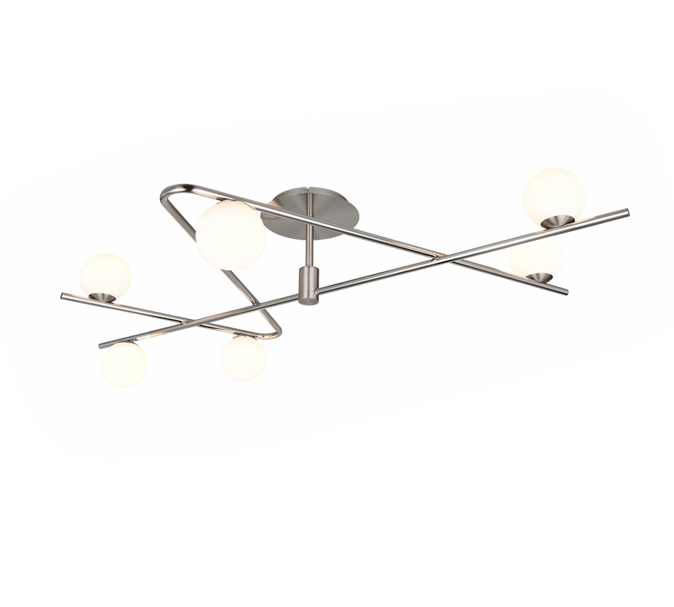 Lustra Aplicata Premium Flaming Silver 6xG9