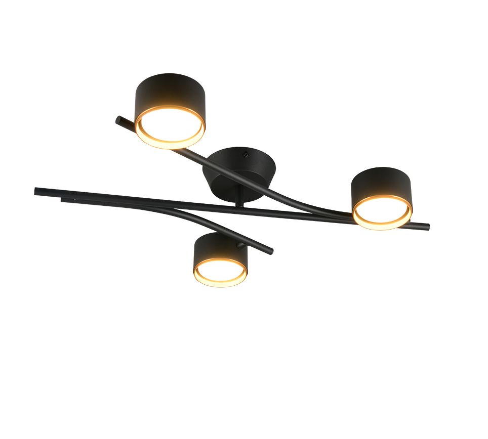 Lustra Aplicata Premium CODA Neagra 3xGX53