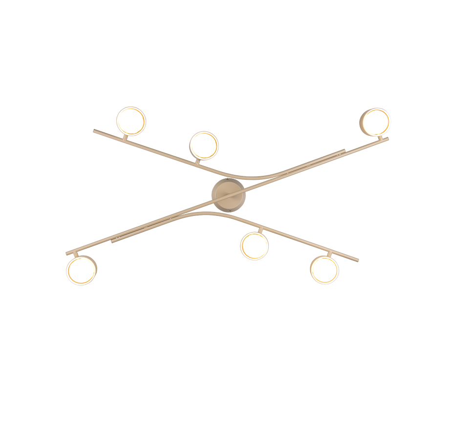 Lustra Aplicata Premium GRAND CODA Bej 6xGX53