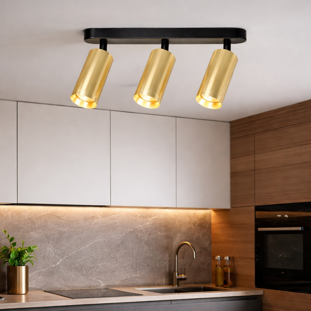 Lustra Mica Gold Premium cu 3 Spoturi Reglabile