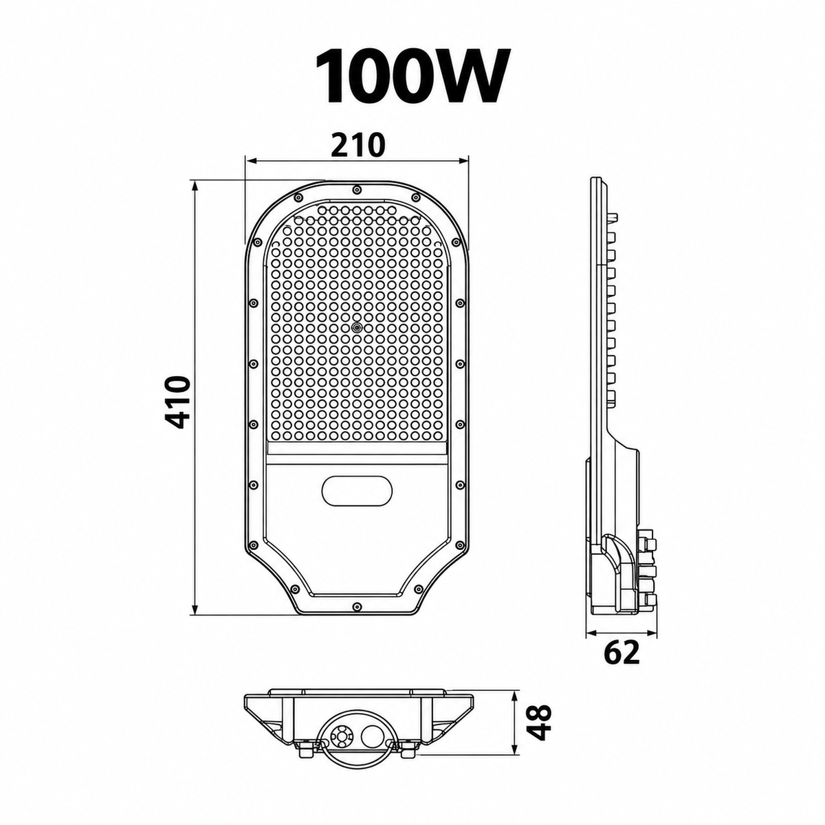 Lampa LED Orlando Pro Grey 100W | 15000lm | 6400K | IP65