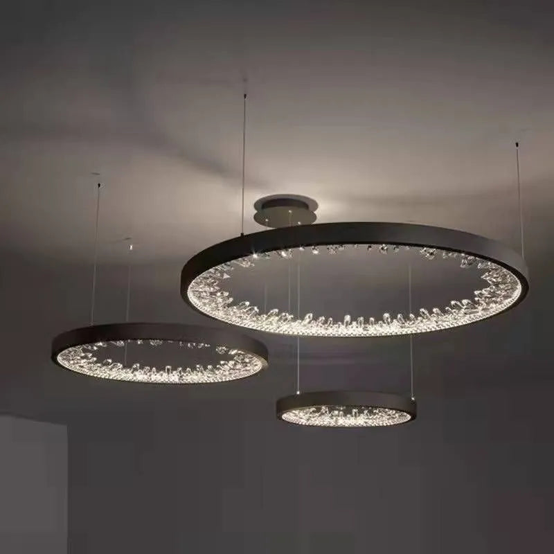 Lustra LED ICE-AGE Black 3 Segmente Mobile Echivalent 800W