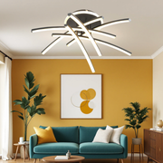 Lustra LED 114W Ophelia 6 Elemente Neagra Echivalent 600W Telecomanda