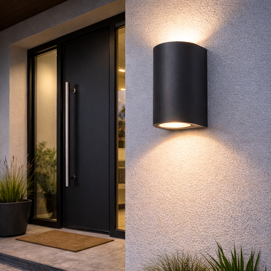 Aplica IP44 Dulie 2xGU10 Black 15CM