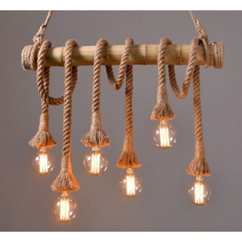 Lustra Retro Design Bamboo 6XE27