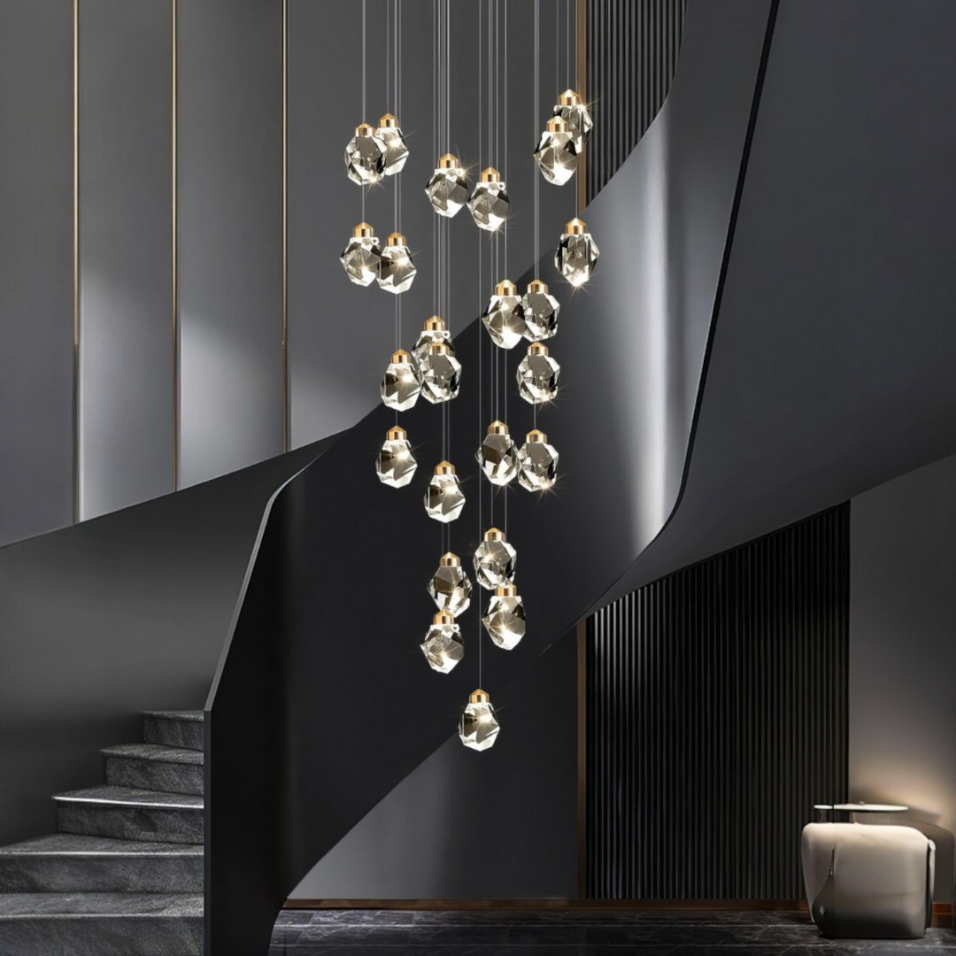 Lustra LED Luxury Crystal Flowing Diamonds