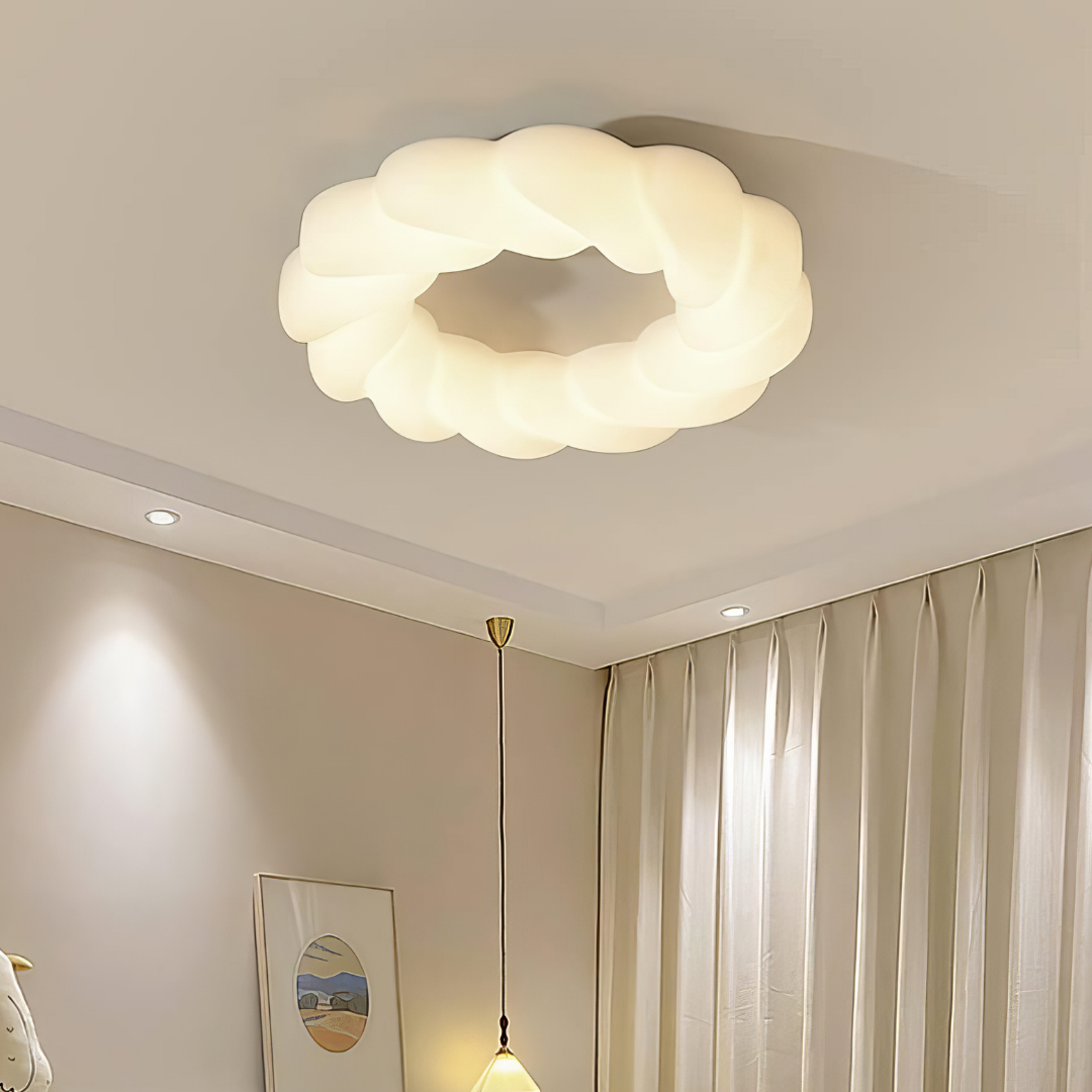 Lustra LED 120W Fluffy Cloud Telecomanda Echivalent 600W