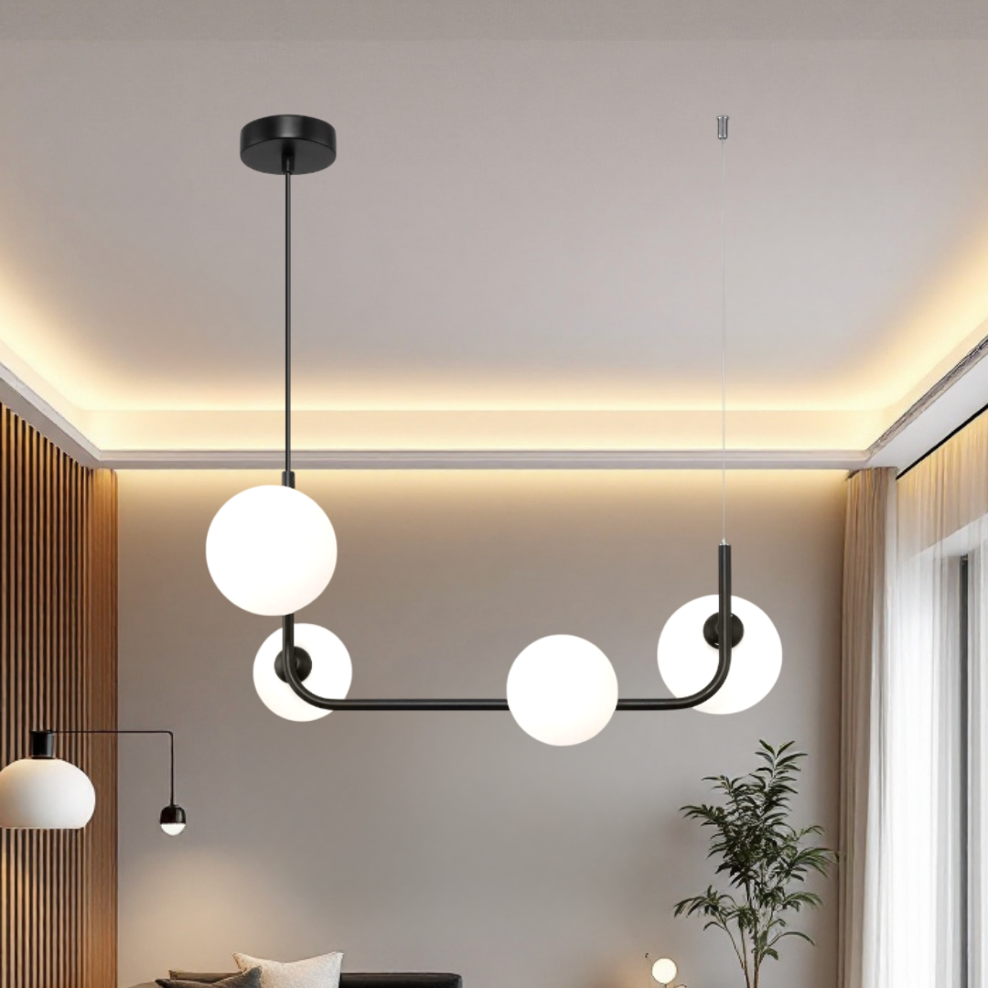 Lustra Abajur MAT BLACK Urban Orbit 4xE27 - 3001-4