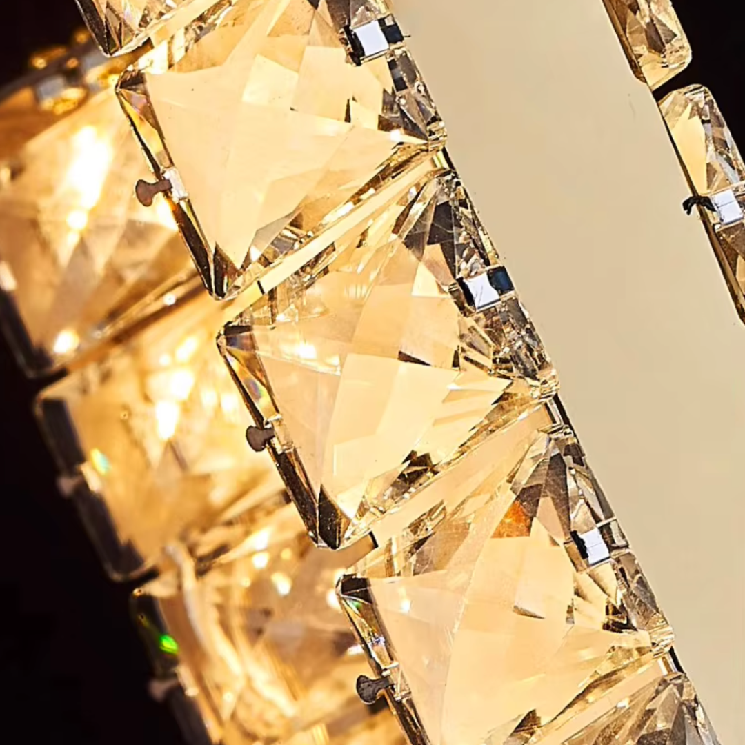 Lustra LED Luxury Crystal Golden Vianore