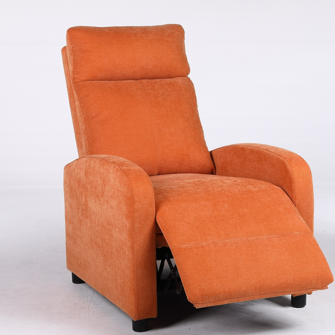 Fotoliu Recliner Stofa Portocaliu