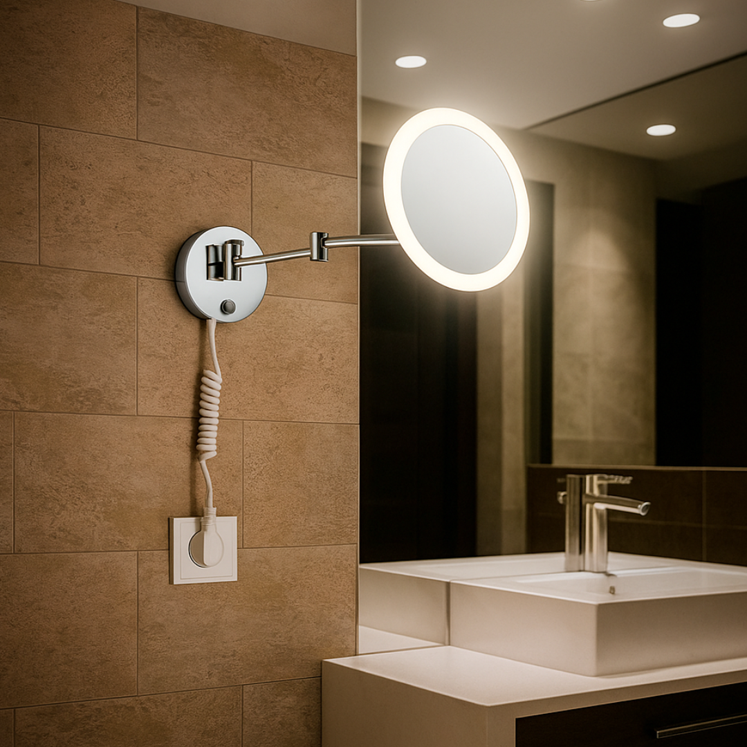 Aplica LED Baie Reglabila cu Lupa si Buton on/off