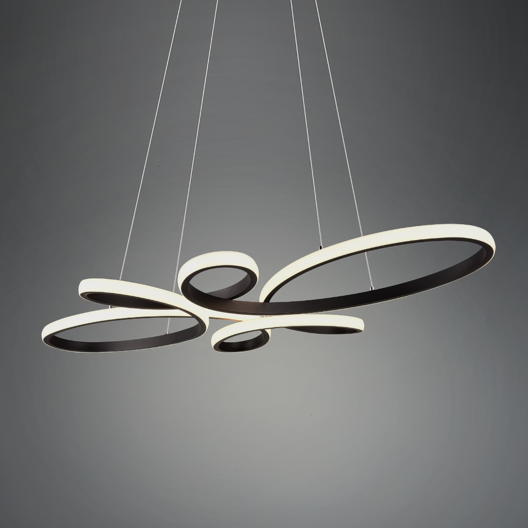 Lustra LED Suspendata PREMIUM Fly Black Echivalent 400W Dimabila