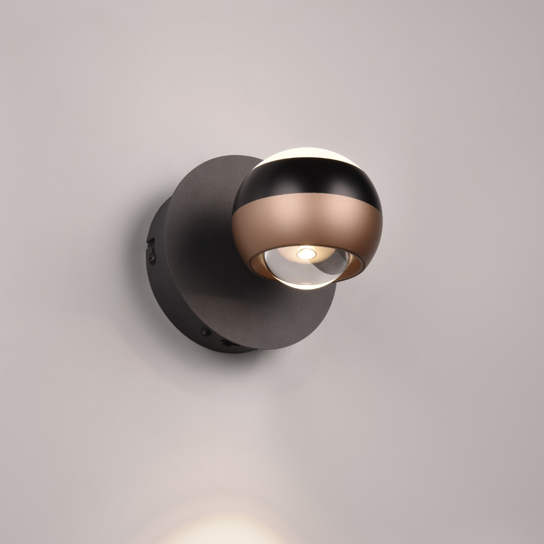 Aplica LED Orbit 3 lumini din buton, Dimabila