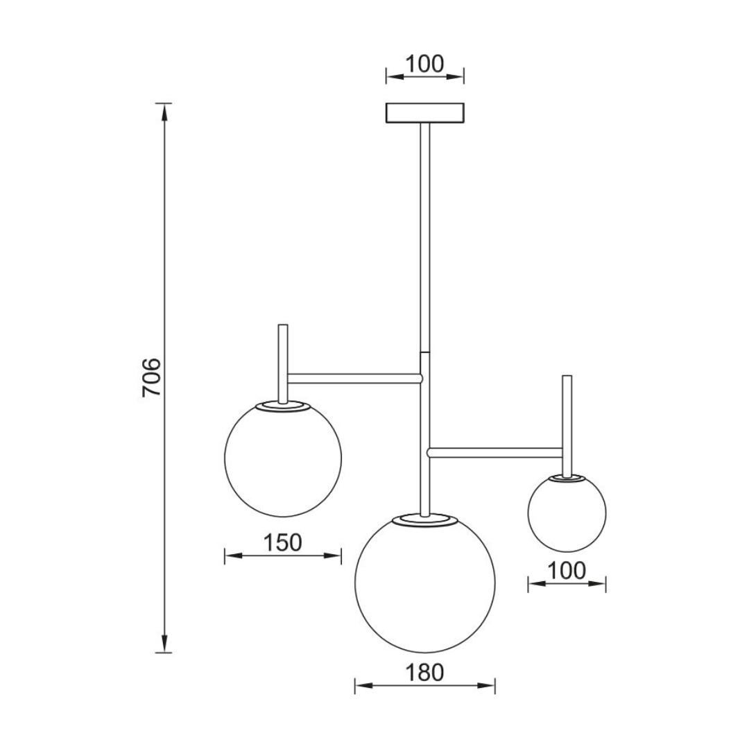 Lustra Abajur 3xG9 Black BLACK / ABAJUR Lighting Fixtures