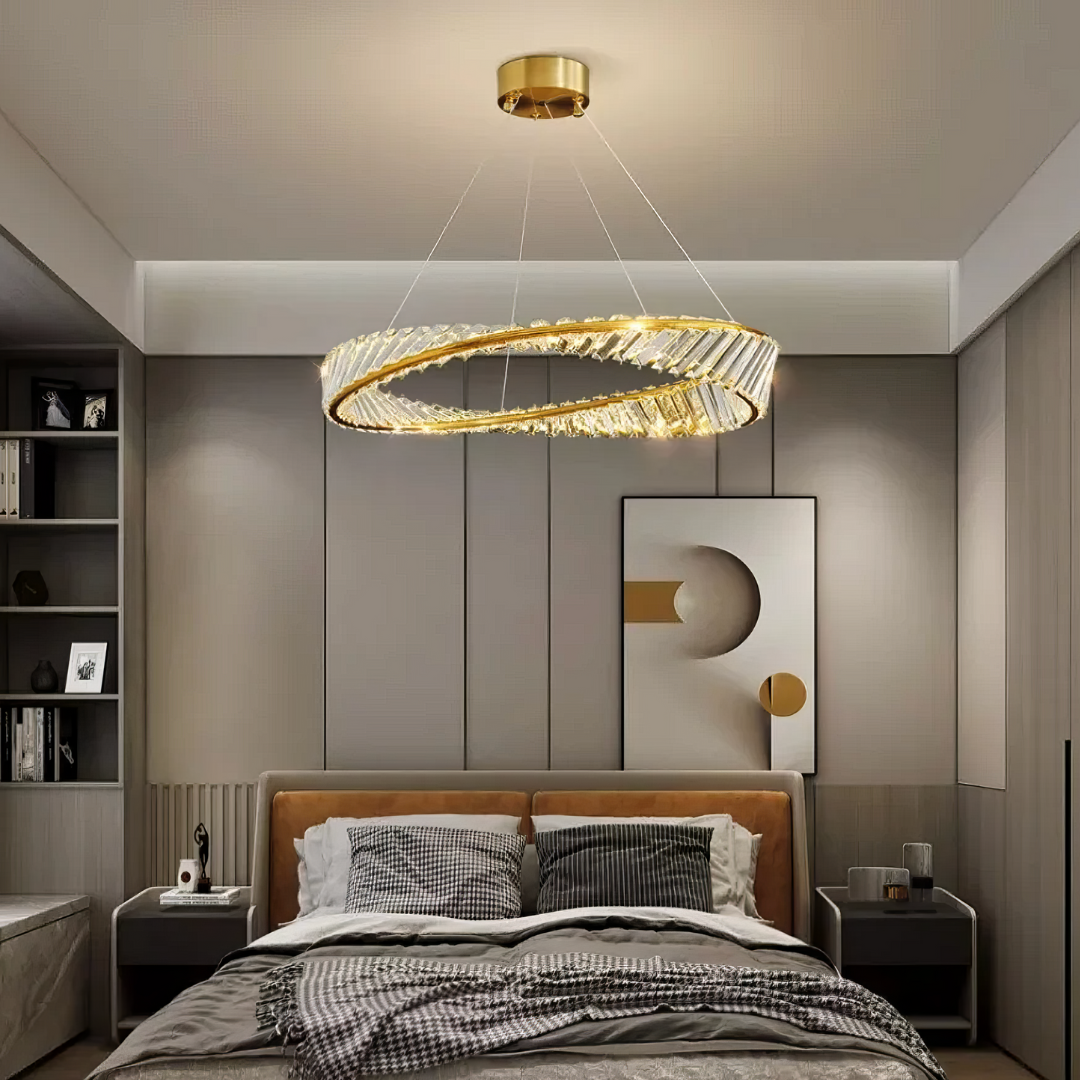 Lustra LED Cristal Suspendata EnVogue cu Telecomanda