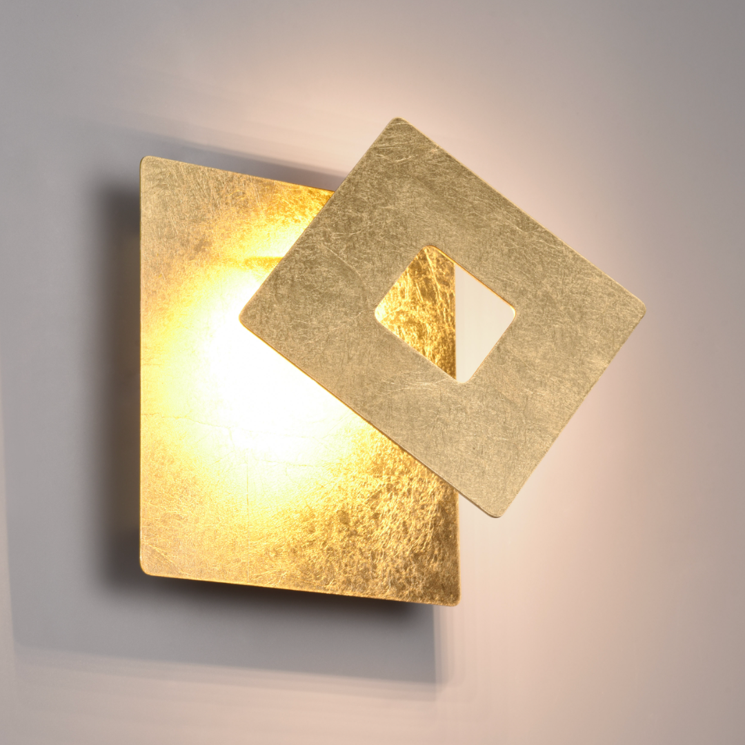 Aplica LED Luxury Square Gold LEANO