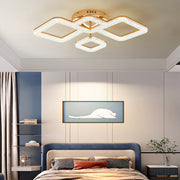 Lustra LED Golden 4 Diamonds Echivalent 400W Telecomanda