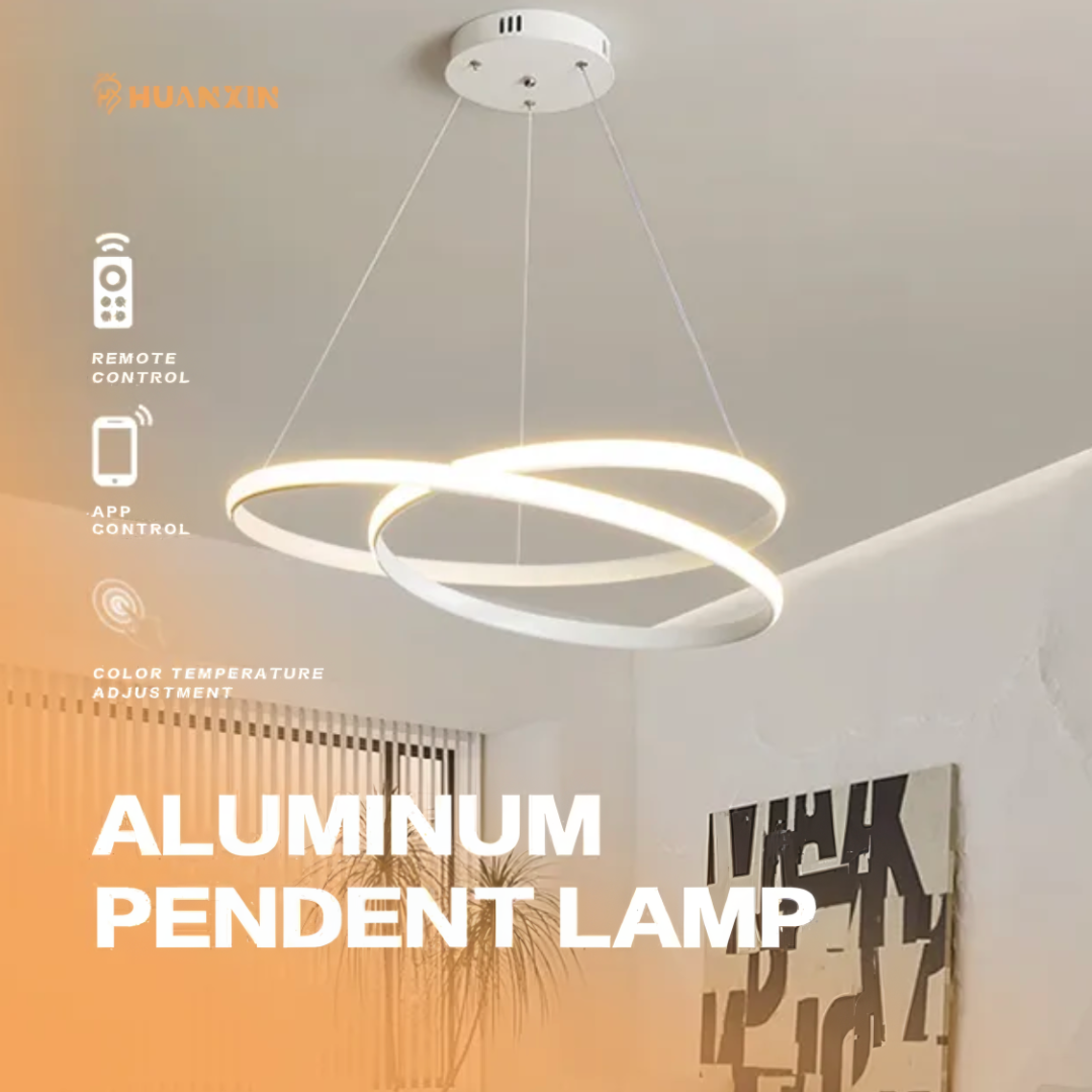 Lustra LED Alba Suspendata 120W Lumea Telecomanda Echivalent 600W