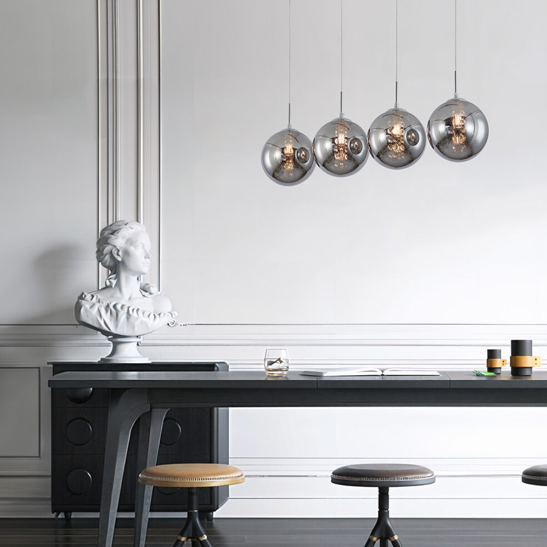 Lustra Abajur Suspendata 4xG9 Chrome ARGINTIE / ABAJUR Lighting Fixtures