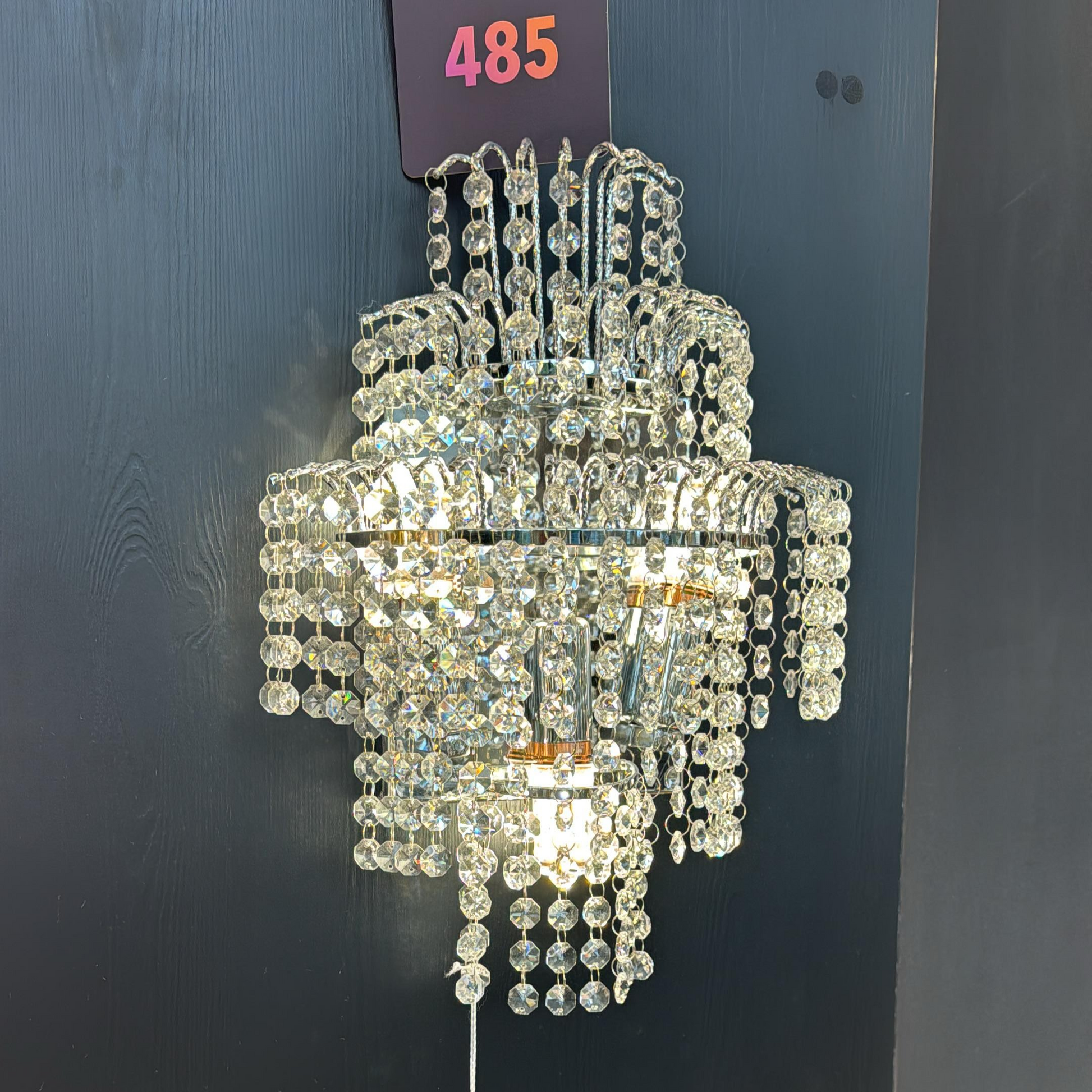 Aplica Perete Cristal Silver 66038 ARGINTIE / CRISTAL / APLICA PERETE Wall Light Fixtures