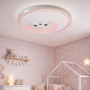 Lustra LED Mooncat Pink Premium Ø48CM Echivalent 300W