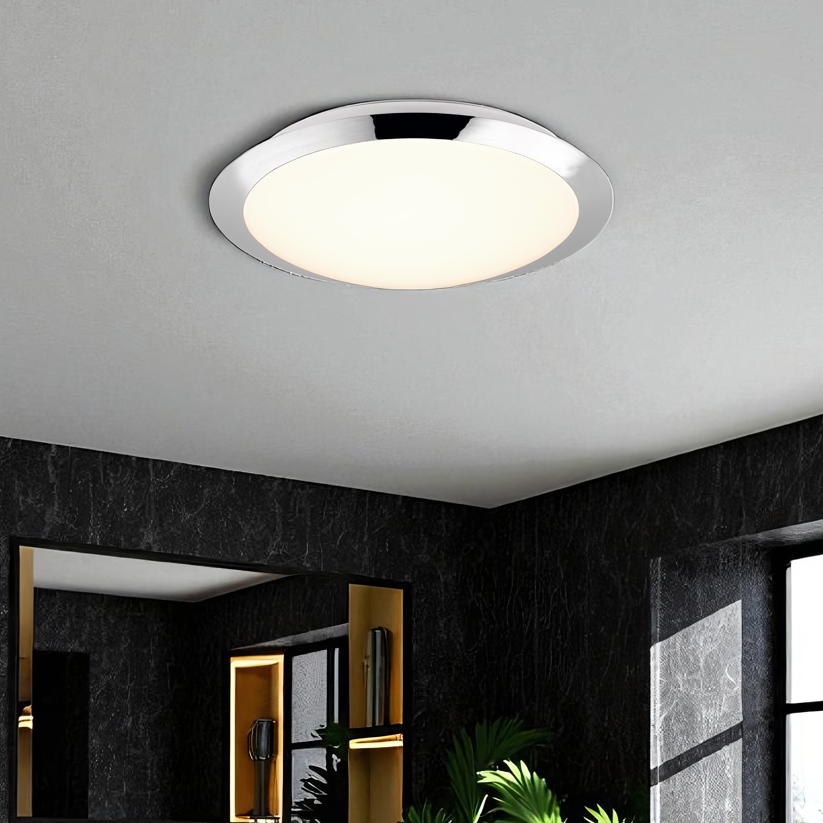 Plafoniera LED Baie IP44 Umberto Crom 12W Echivalent 100W