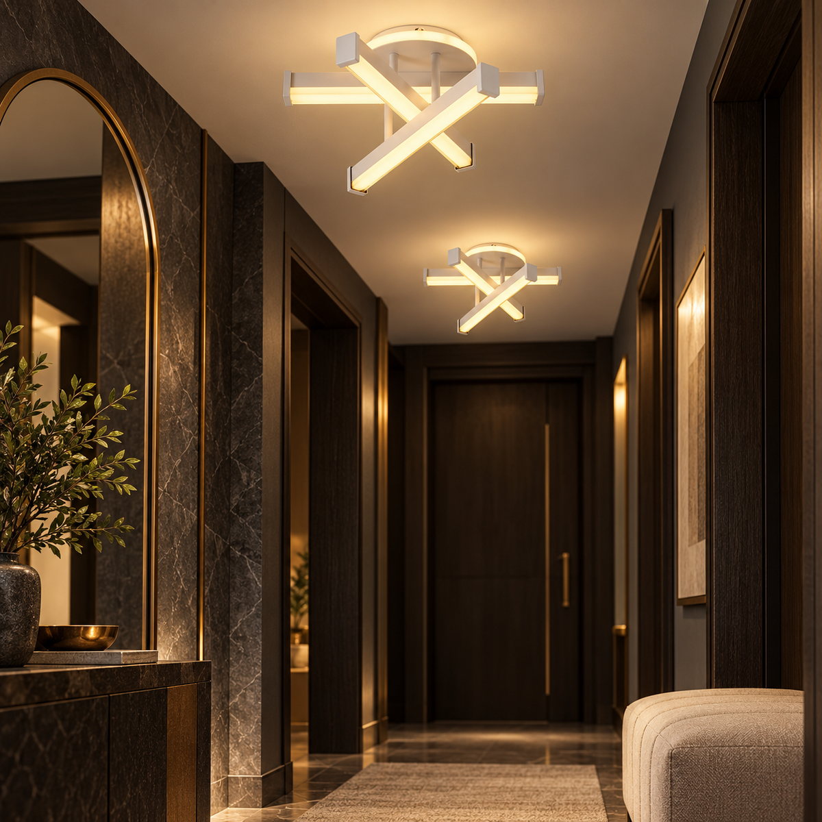 Aplica LED LINNES CIRCLE 52W Alba Echivalent 300W