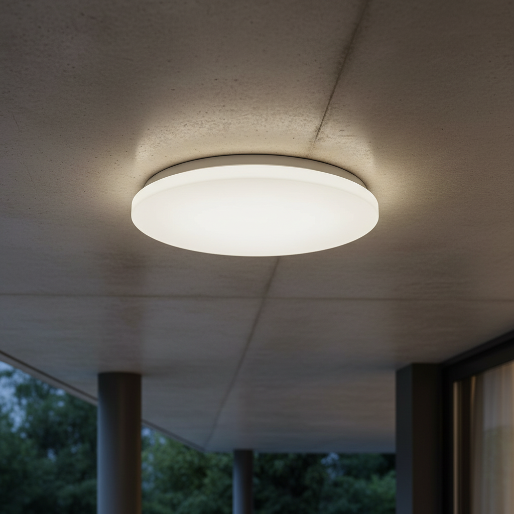 Plafoniera LED Exterior NOVELITE Ip44 30cm FRAMELESS Rotunda Echivalent 100W