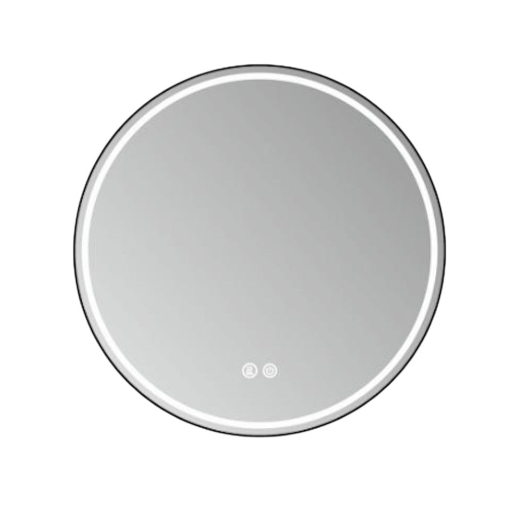 Oglinda LED Rotunda 70cm, 3 Lumini, Dezaburire, DImabila si Touch OD016-Negru