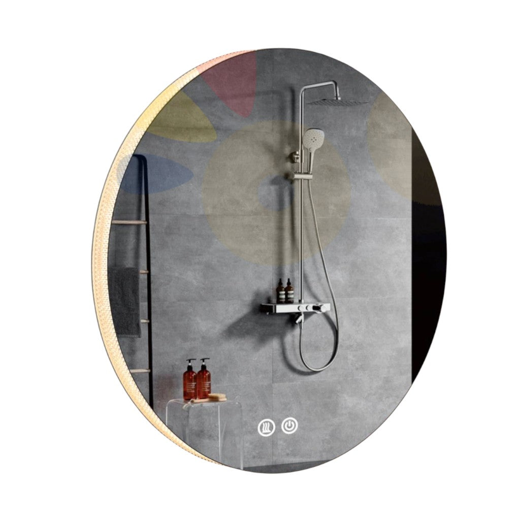Oglinda LED Rotunda FRAMELESS 60cm, 3 Lumini, Dezaburire, DImabila si Touch OD005