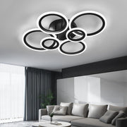 Lustra LED 4+2 CIRCLE MAXI Black SMART Echivalent 600W