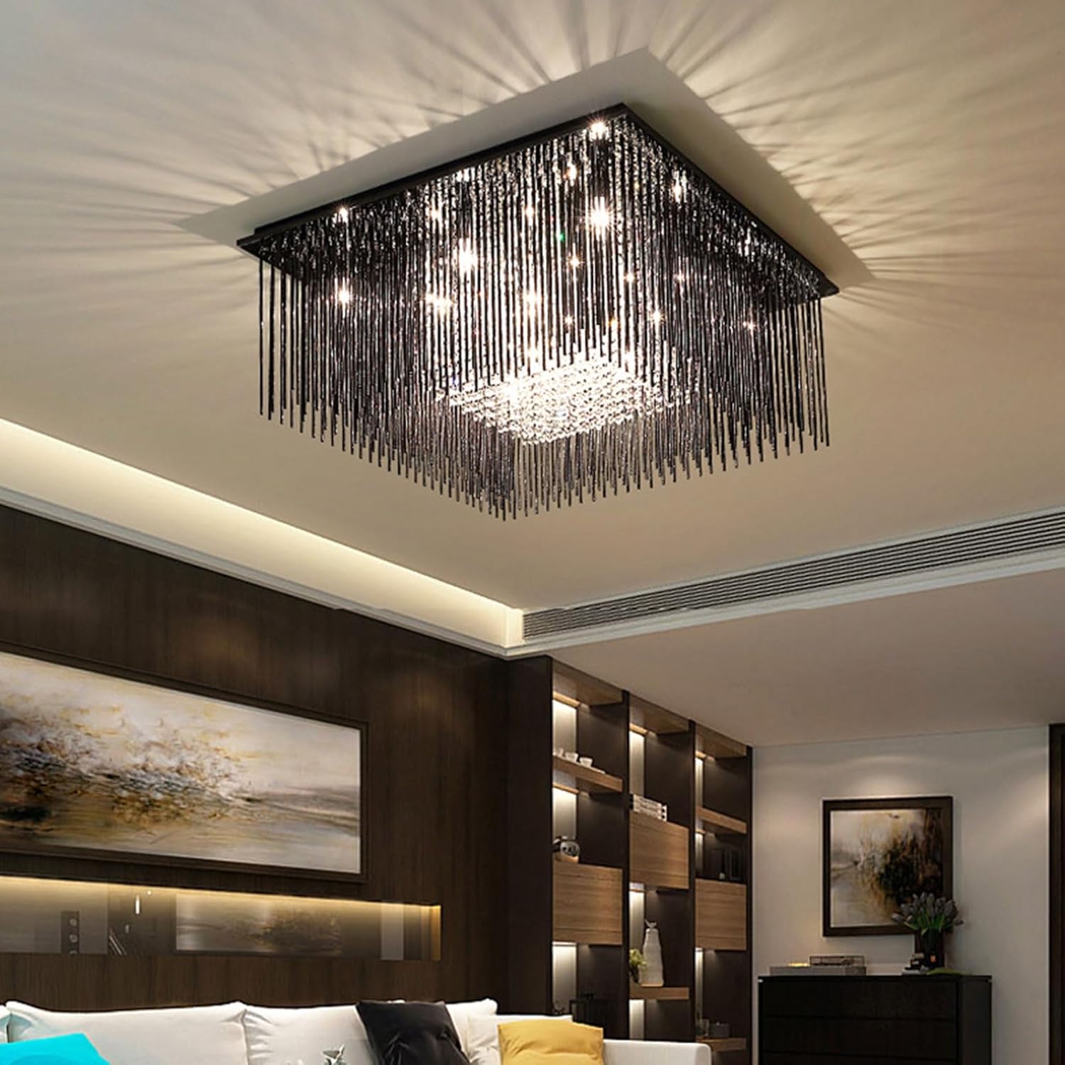 Candelabru Aplicat Cristal Luxury Black Beauty Square