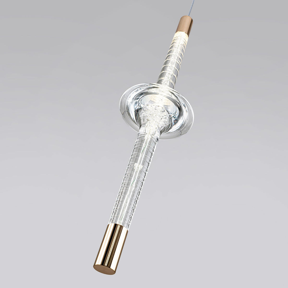 Pendul LED Luxury UFO Golden