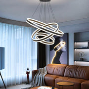 Lustra LED 308W KING Black 3 Segmente Telecomanda