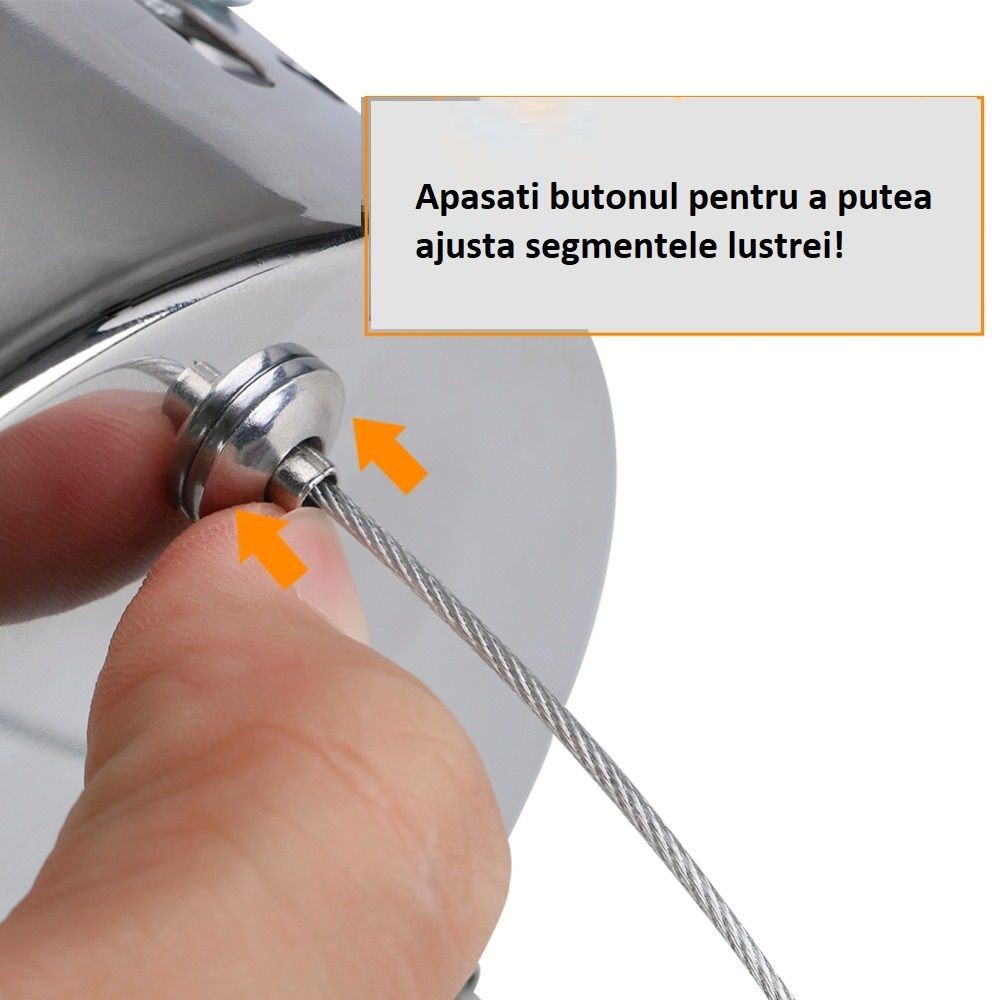 Lustra LED Cristal 2 Segmente Telecomanda Echivalent 600W