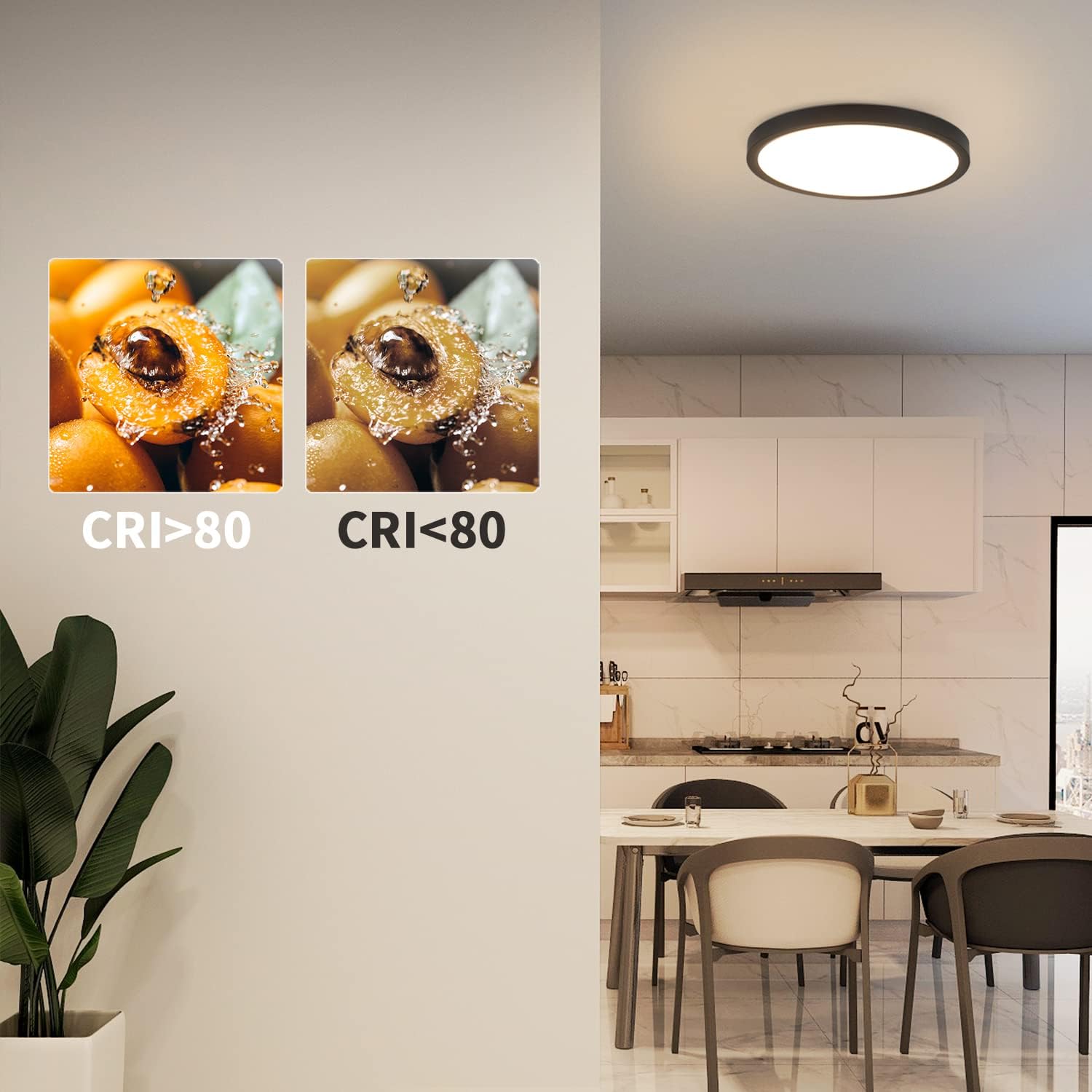 Plafoniera LED Baie 40W 50cm IP40 3 Lumini Echivalent 320W