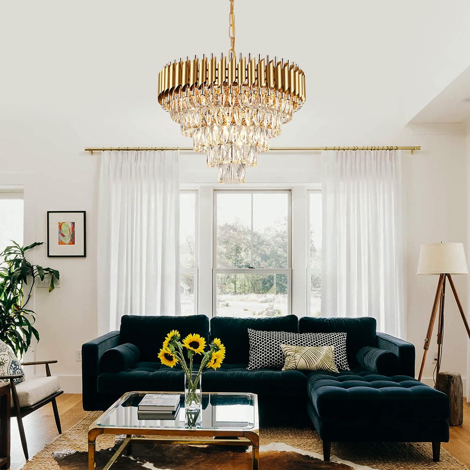 Candelabru Cristal Golden Panther 800mm