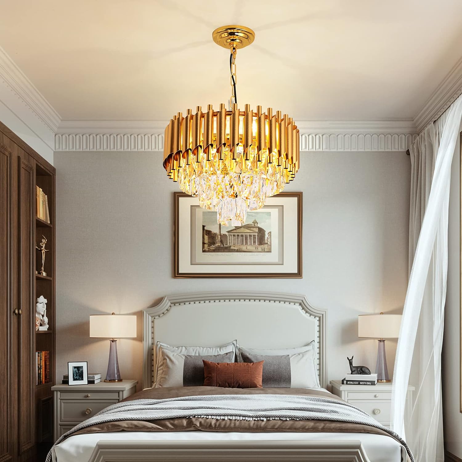 Candelabru Cristal Golden Panther 400mm