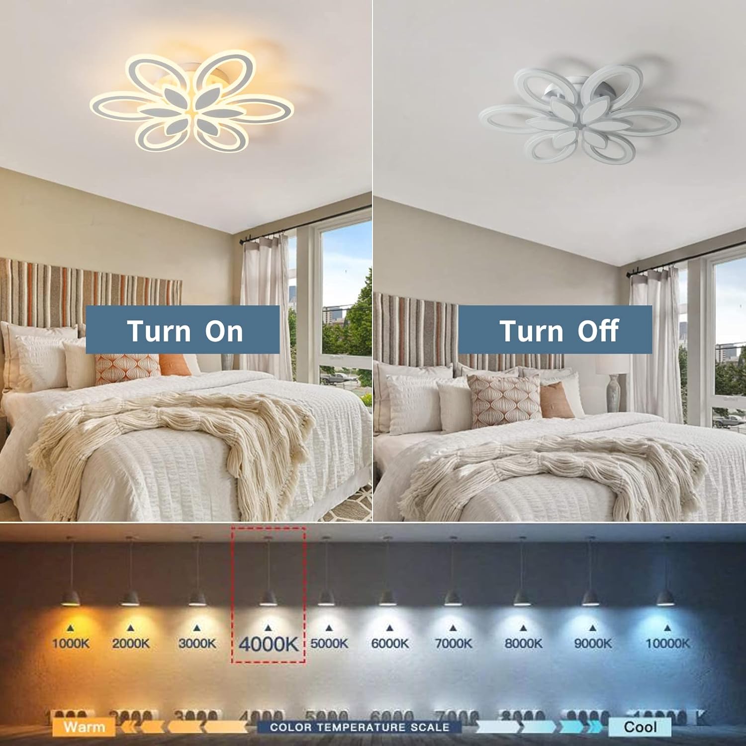 Lustra LED 175W POPPY Echivalent 800W Telecomanda