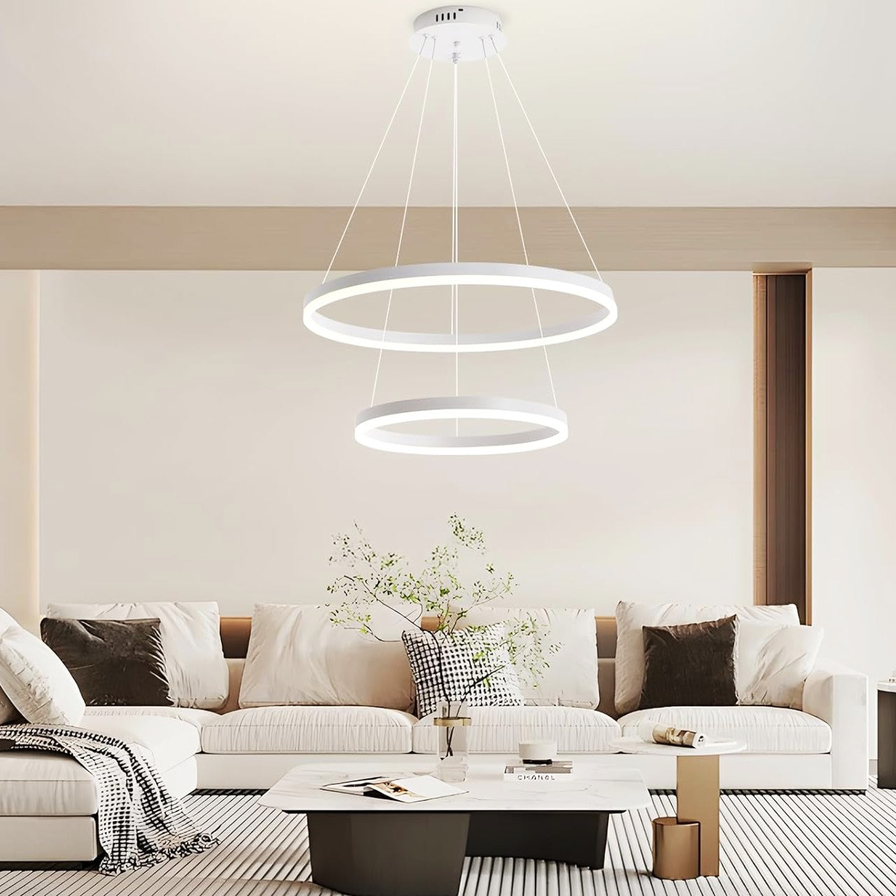 Lustra LED WONDERLAND Alba 2 Segmente Echivalent 400W